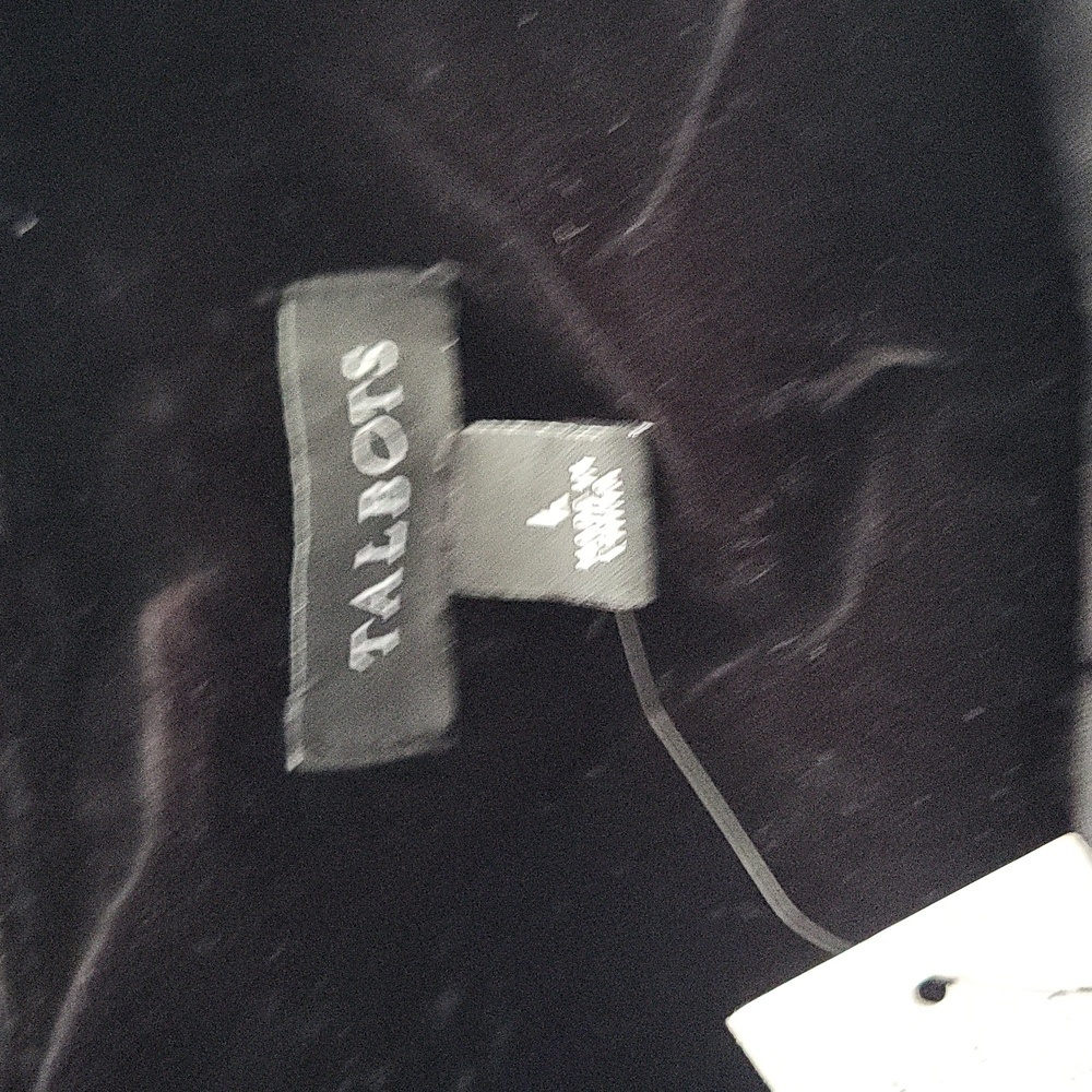 Talbots Black Velvet Button Front Shirt Sz L - Picture 9 of 10